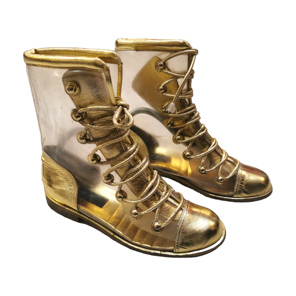 Leather Gold Colour Boots / Kožne Zlatne Čizme – Jane Doe - Vintage ...